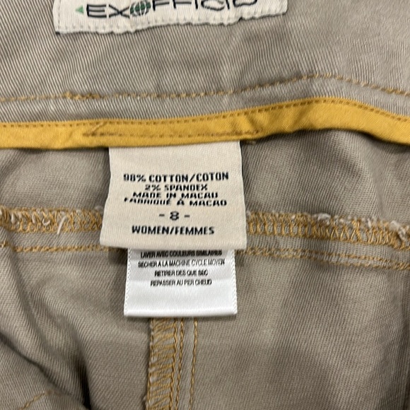 NEW ExOfficio Boot Cut Khaki Chino Pants Multi-Pocket Travel Style Size 8 - Picture 5 of 11